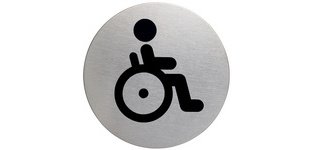 Pictogramme 'WC pour Handicapés', diamètre: 83 mm