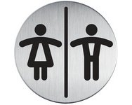 Pictogramme 'WC Femmes & Hommes', diamètre: 83 mm