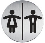 Pictogramme 'WC Femmes & Hommes', diamètre: 83 mm