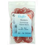 Bracelets élastiques RONDELLA, 20 mm, 10 g, rouge