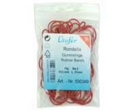 Bracelets élastiques RONDELLA, diamètre 20 mm, 10 g, rouge