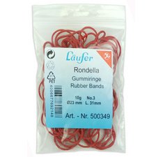 Bracelets élastiques RONDELLA, 20 mm, 10 g, rouge