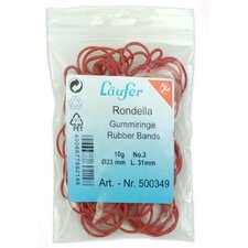 Bracelets élastiques RONDELLA, diamètre 20 mm, 10 g, rouge