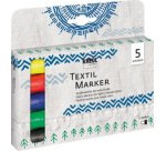 Marqueurs textiles medium, set de 5