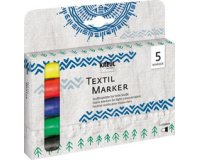 Marqueurs textiles medium, set de 5