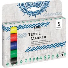 Marqueurs textiles medium, set de 5