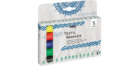 Marqueurs textiles medium, set de 5