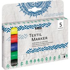 Marqueurs textiles medium, set de 5