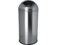 Poubelle en inox 'the dome', 50 litres, argent
