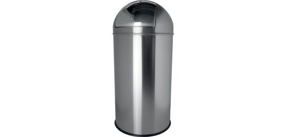 Poubelle en inox 'the dome', 50 litres, argent