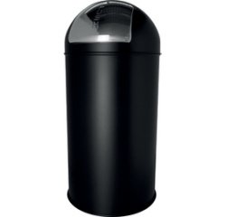 Metalen vuilnisbak 'The Dom', 50 liter, zwart