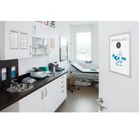 Cadre d'affichage magnétique DURAFRAME, A4, argent