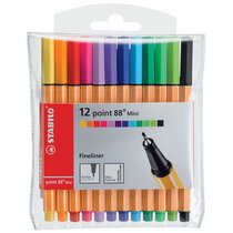 Stift met fijne punt Point 88 Mini - plastic etui van 12 stuks