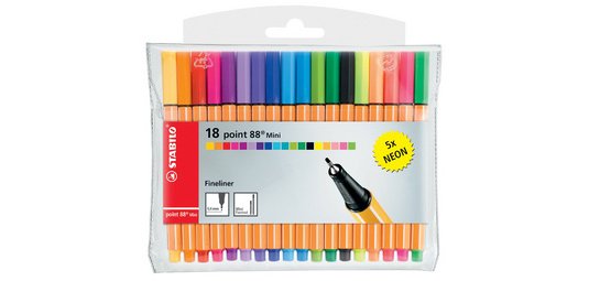 Feutre à pointe fine point 88 mini, étui plastique