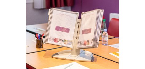 by tarifold Pupitre de table 'Design', gris clair/gris