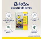 Etiquette film, 63,5 x 29,6 mm, jaune