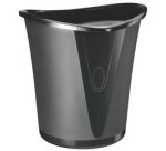 Corbeille à papier Allura, en plastique, 18 l, noir