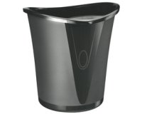 Corbeille à papier Allura, en plastique, 18 l, noir