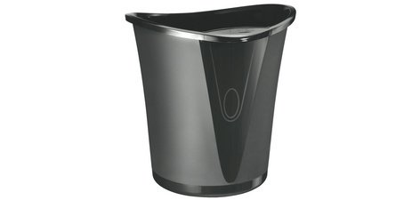 Corbeille à papier Allura, en plastique, 18 l, noir