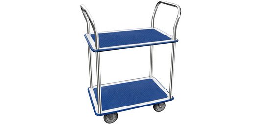 Chariot à plateaux, 2 plateaux, (L)730 x (l)470 mm