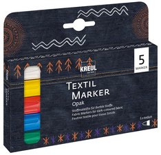 Marqueurs textiles JAVANA 'texi mäx OPAK', 5 pièces