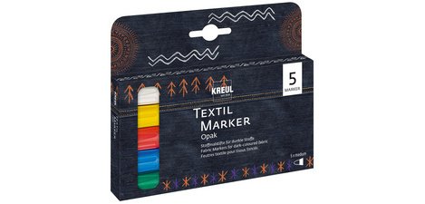 JAVANA Textilmarker 'texi mäx OPAK', 5 Stück