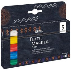 Textielmarkers JAVANA 'texi mäx OPAK', 5 stuks