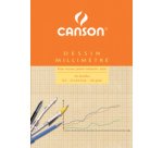 Bloc de papier millimétré, A4, 90 g/m2, bistre