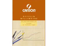 Millimeterblok Canson A4 blauw 50 vel