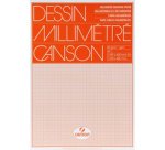 Papier millimétré canson papier blanc sans grain 100g 50x65cm unicolore bistre