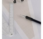 Papier millimétré canson papier blanc sans grain 100g 50x65cm unicolore bistre