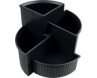 Pot multifonction Linear, 4 compartiments, noir