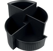 Pot multifonction Linear, 4 compartiments, noir