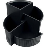 Pot multifonction Linear, 4 compartiments, noir