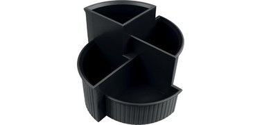 Pot multifonction Linear, 4 compartiments, noir