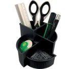 Pot multifonction Linear, 4 compartiments, noir