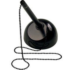 Porte-stylo 'the heavy base', avec chaîne, noir