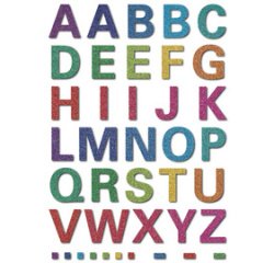 lettres alphabétiques MAGIC A-Z, glittery