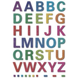 lettres alphabétiques MAGIC A-Z, glittery