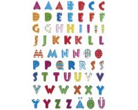 stickers alphabet MAGIC, A-Z, gravé Stone