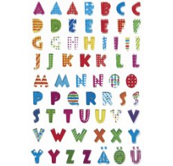 stickers alphabet MAGIC, A-Z, gravé Stone