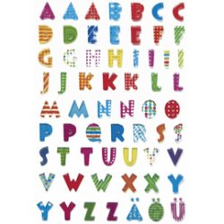 stickers alphabet MAGIC, A-Z, gravé Stone