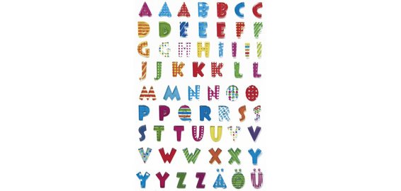 stickers alphabet MAGIC, A-Z, gravé Stone