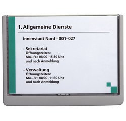 Plaque de porte CLICK SIGN, format A5, bleu foncé