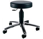 Tabouret pivotant 'TEC 70' chrome, noir