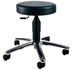 Tabouret pivotant 'TEC 70' chrome, noir