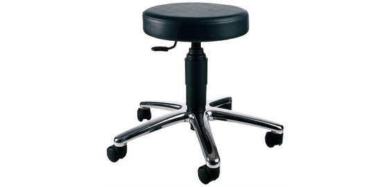 Tabouret pivotant 'TEC 70' chrome, noir