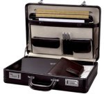 Attaché-case TAORMINA, cuir, noir