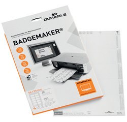 Planche d'impression pour badges, 30 x 60 mm, blanc