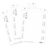 Planche d'impression pour badges, 30 x 60 mm, blanc